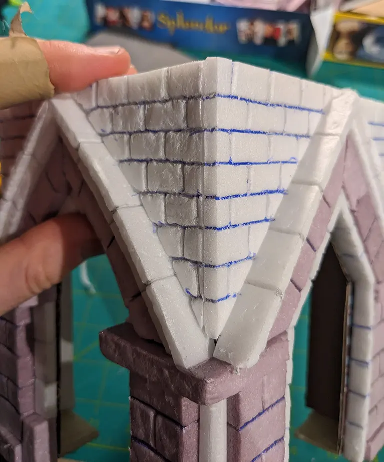 The edge where the two foam pieces meet would need covering.