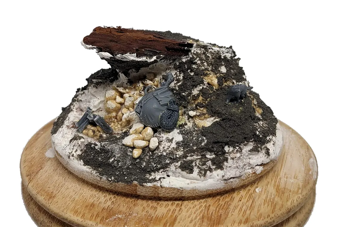 The camp scene begins to take shape